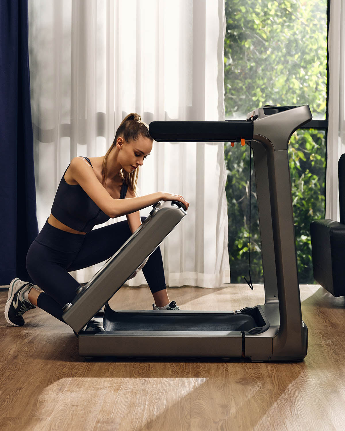 X218 Tri-Fold Under Desk Treadmill - 18KPH Speed, 300LBS Capacity, Space-Saving Design 3