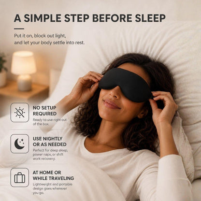 3D Contoured Sleep Mask for Deep Rest & Nervous System Calm