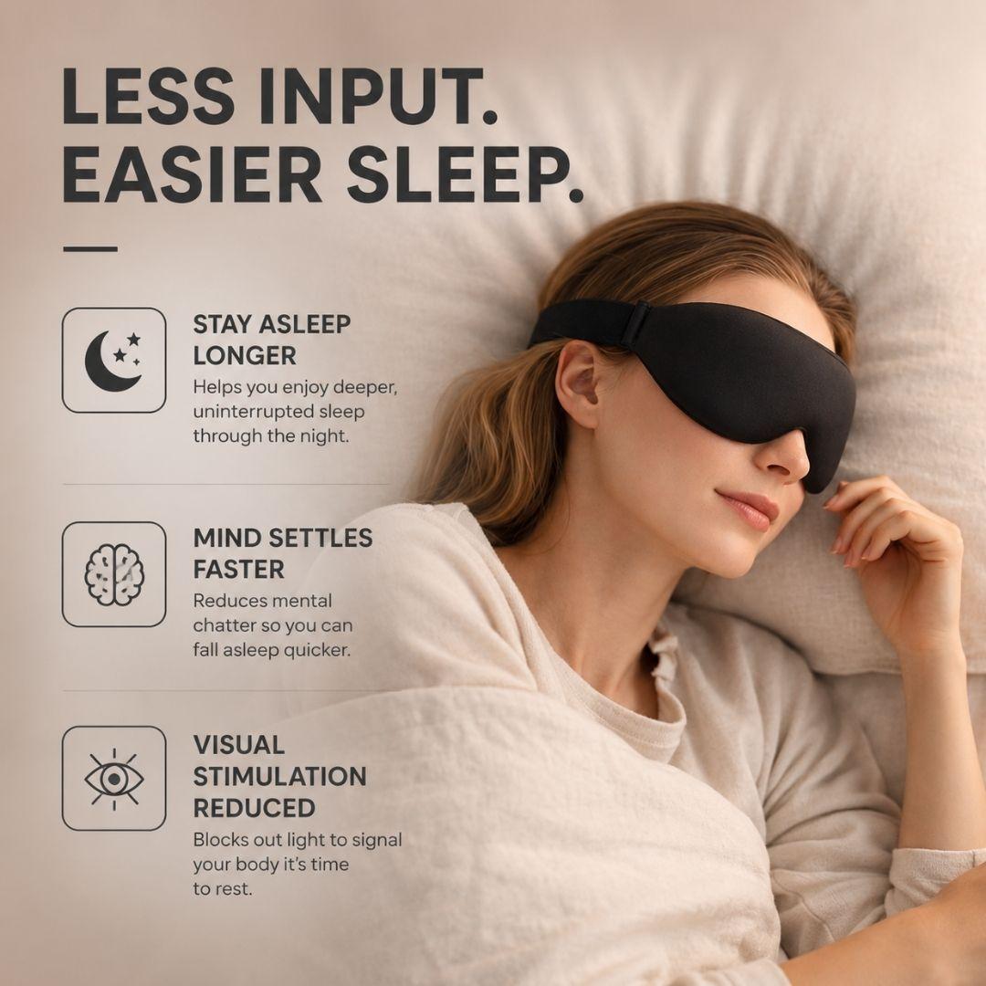 3D Contoured Sleep Mask for Deep Rest & Nervous System Calm