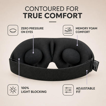 3D Contoured Sleep Mask for Deep Rest & Nervous System Calm