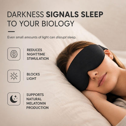 3D Contoured Sleep Mask for Deep Rest & Nervous System Calm