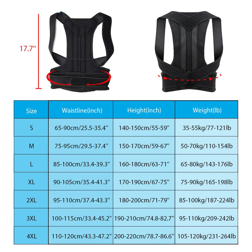 Adjustable Posture Corrector Back Brace for Improved Alignment & Comfort 1