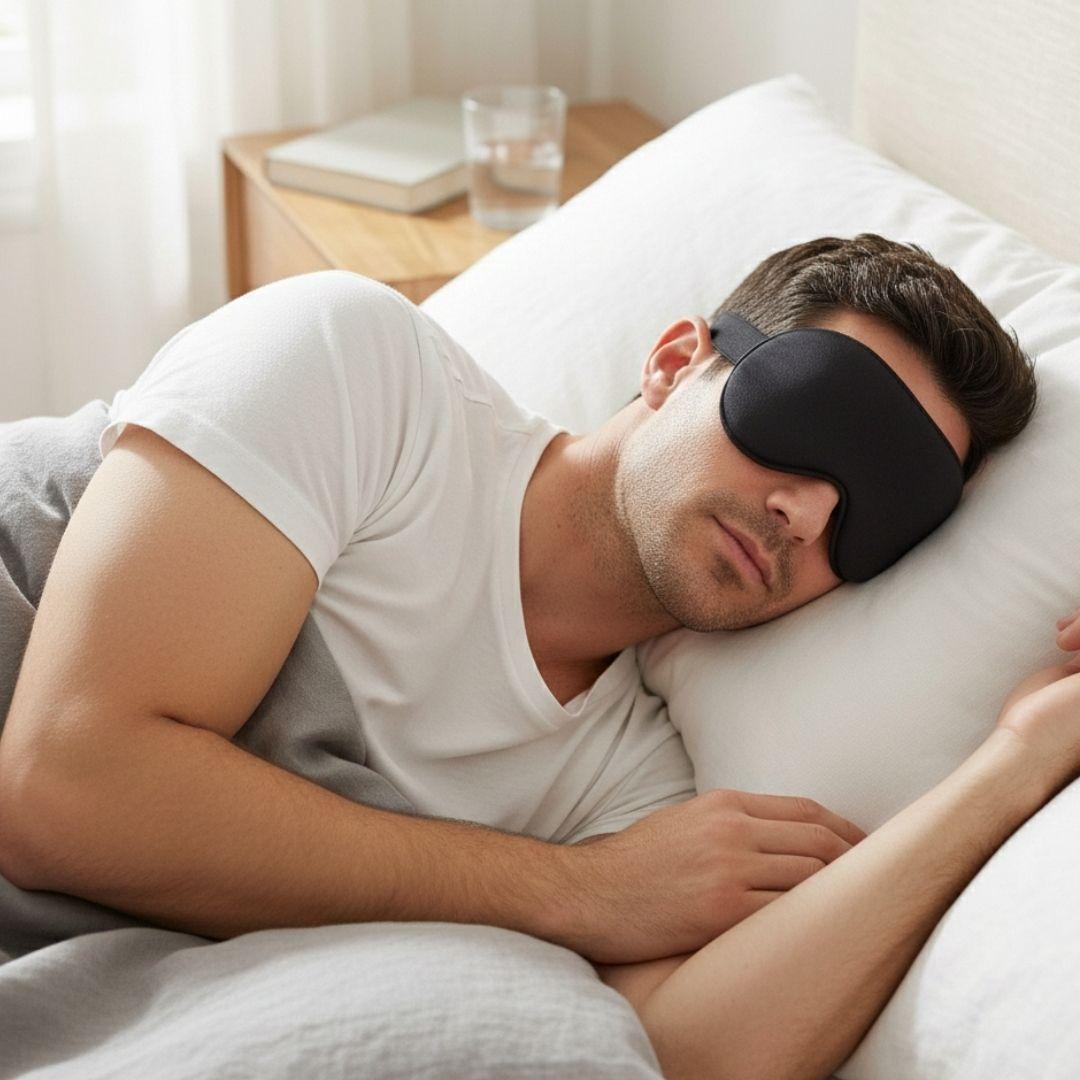 Contoured Blackout Sleep Masks – Memory Foam, 3D Pressure - Free Eye Cups & Complete Darkness for Deeper, Restorative Sleep - Natural Health Solutions