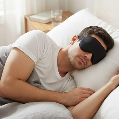 Contoured Blackout Sleep Masks – Memory Foam, 3D Pressure - Free Eye Cups & Complete Darkness for Deeper, Restorative Sleep - Natural Health Solutions