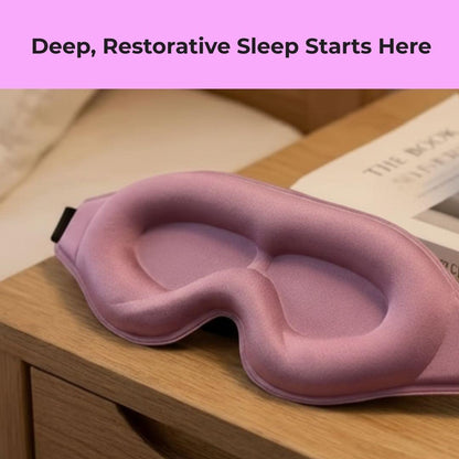 Contoured Blackout Sleep Masks – Memory Foam, 3D Pressure - Free Eye Cups & Complete Darkness for Deeper, Restorative Sleep - Natural Health Solutions