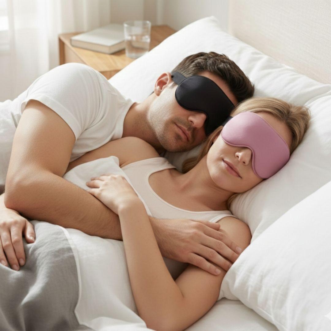 Contoured Blackout Sleep Masks – Memory Foam, 3D Pressure - Free Eye Cups & Complete Darkness for Deeper, Restorative Sleep - Natural Health Solutions