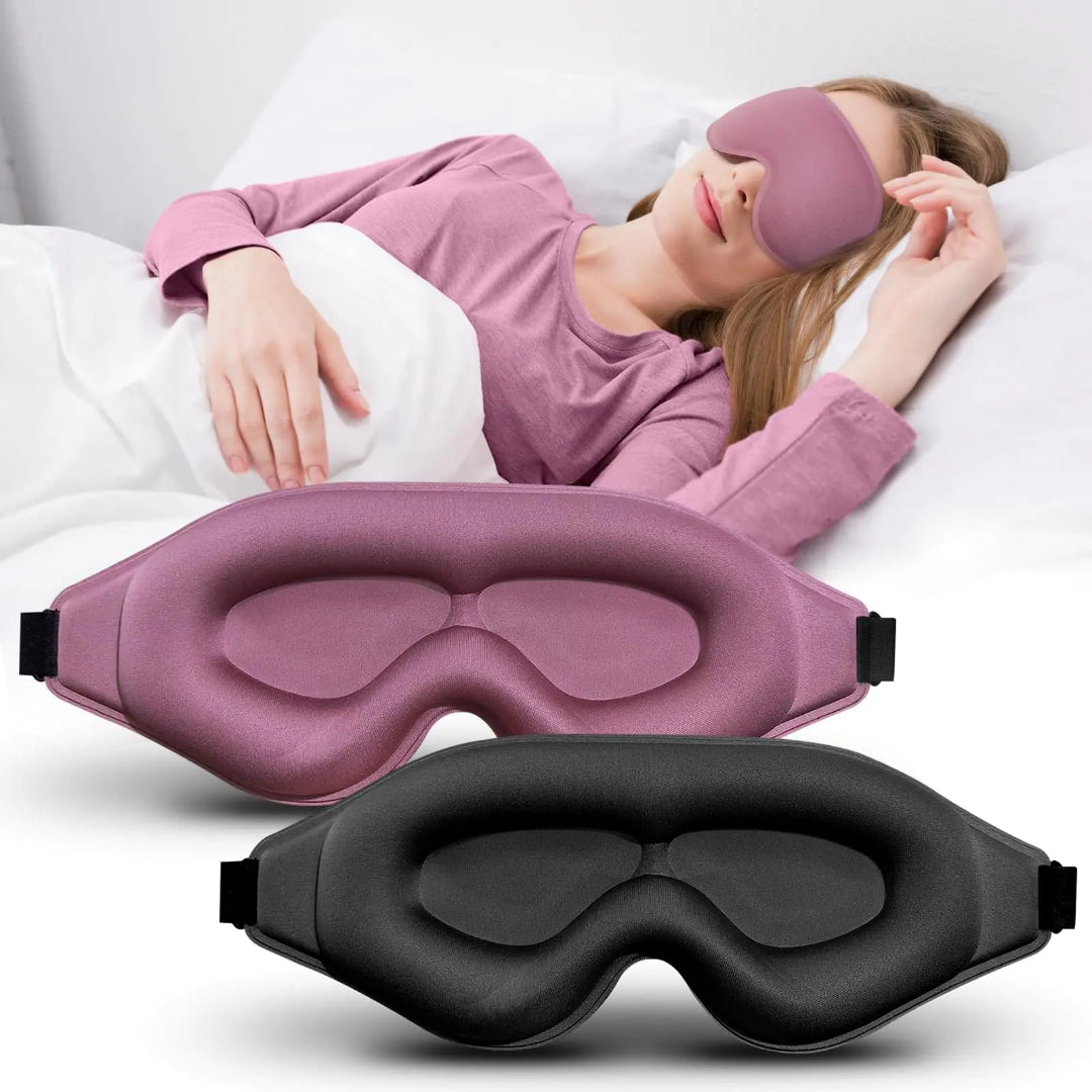 Contoured Sleep Mask for Insomnia Relief — 3D Zero - Pressure Eye Mask for Deep, Restorative Sleep - Natural Health Solutions