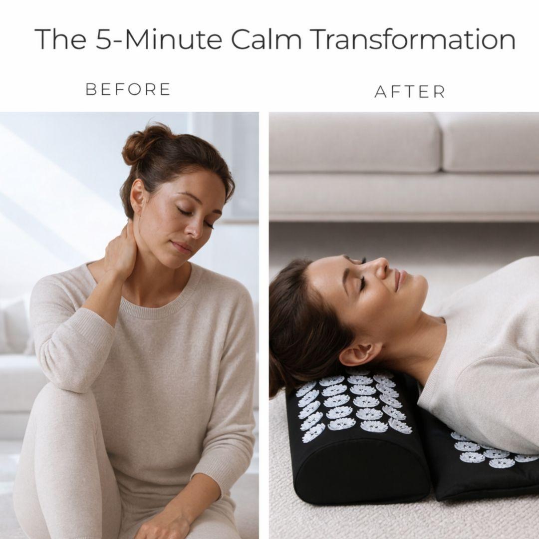 The 5 - Minute Calm Ritual™ – Acupressure Mat & Neck Pillow Decompression System - Natural Health Solutions