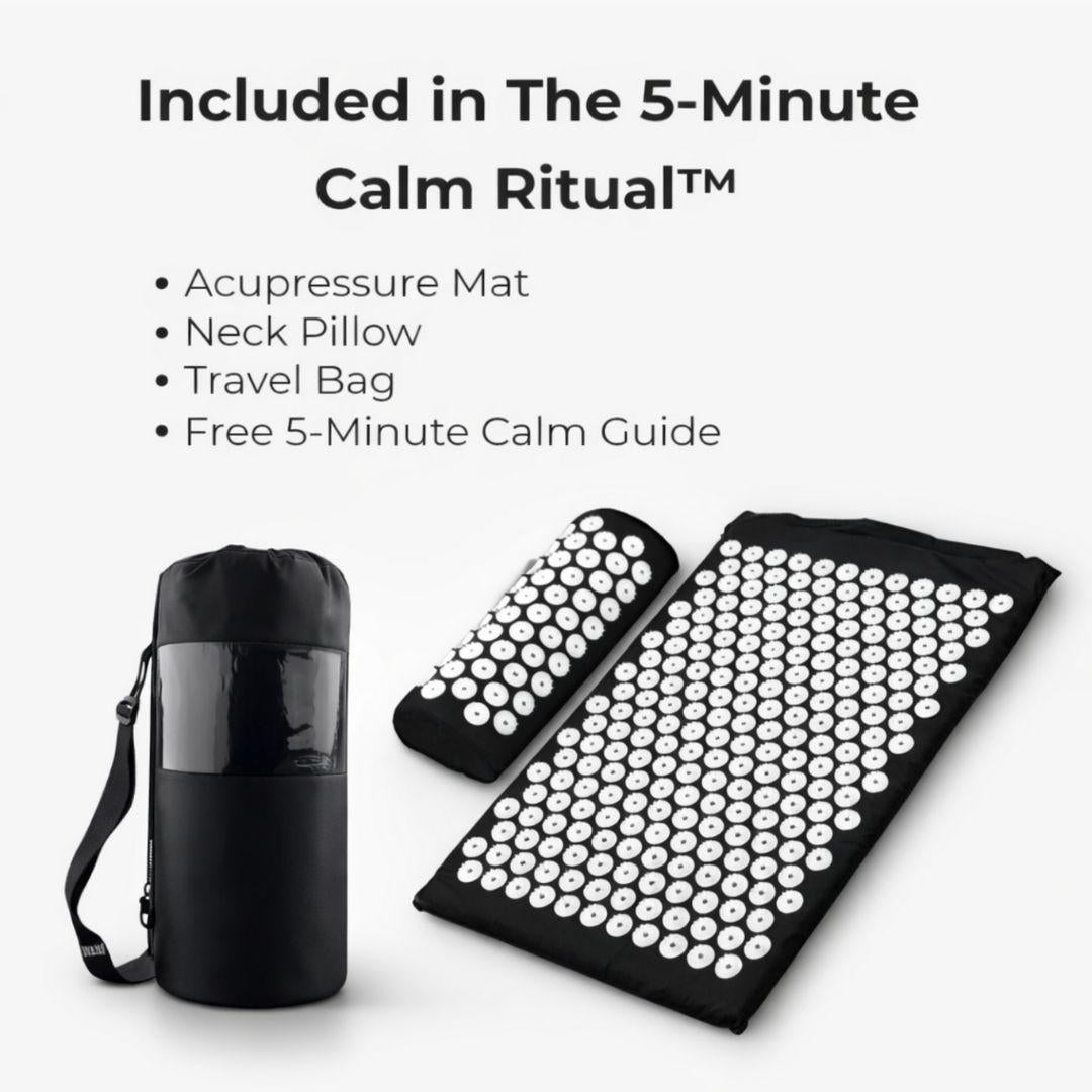 The 5 - Minute Calm Ritual™ – Acupressure Mat & Neck Pillow Decompression System - Natural Health Solutions