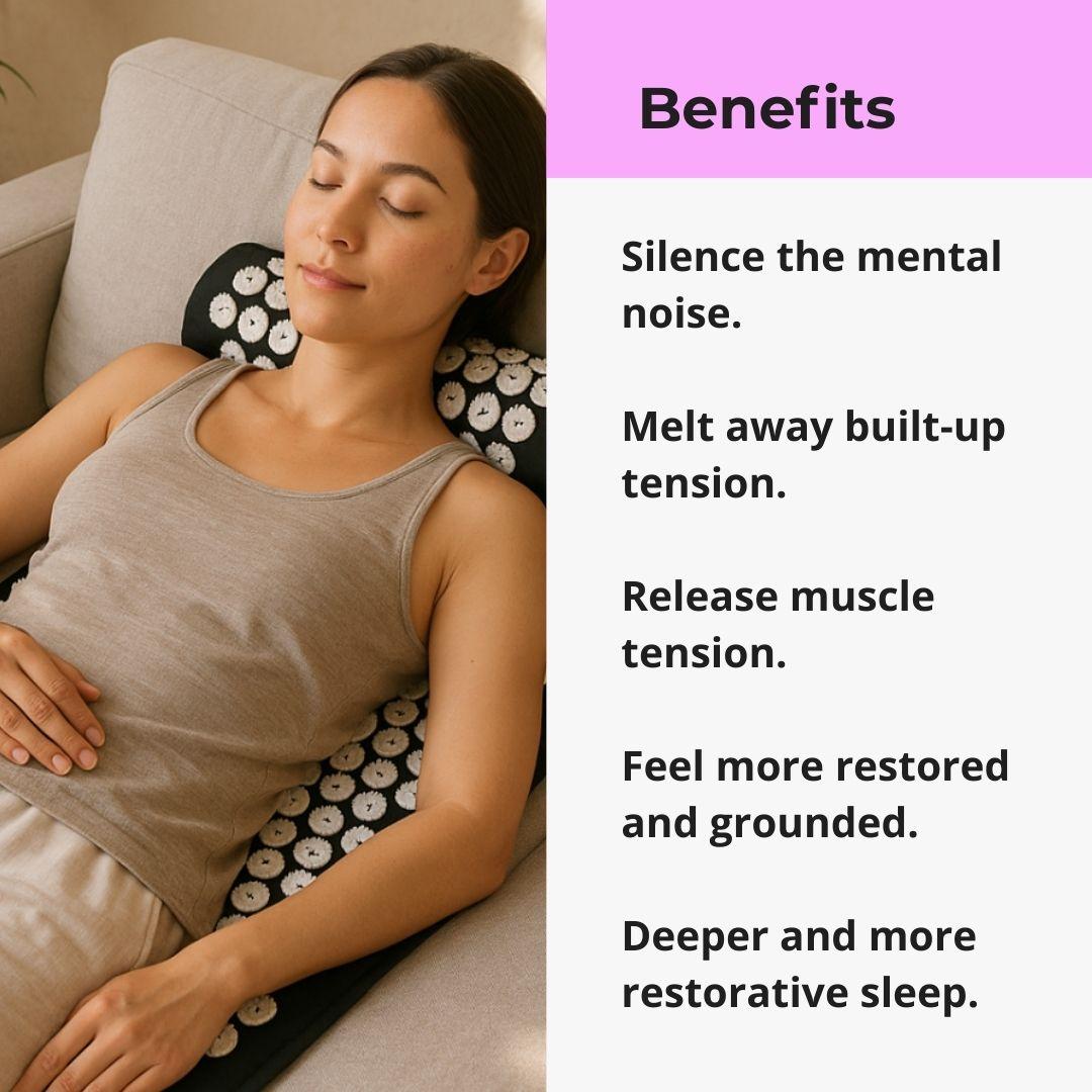 The 5 - Minute Calm Ritual™ – Acupressure Mat & Neck Pillow Decompression System - Natural Health Solutions